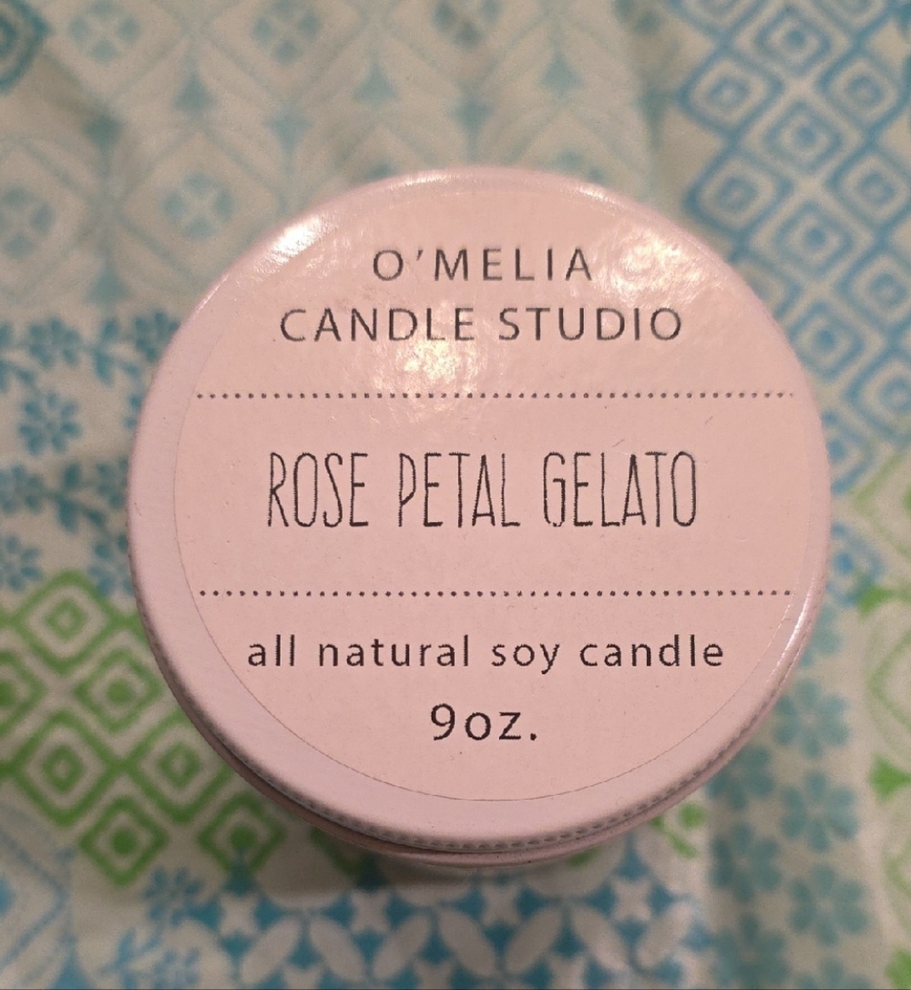 O'Melia Candle Studio Thank You WEDDING Candle Rose Petal Gelato Candle